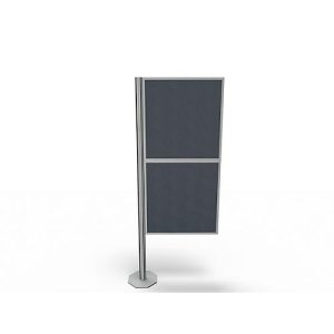 Trennwand Silent Office, 2 Elemente, H 1470 mm, dunkelgrau