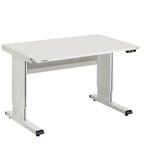 Treston Arbeitstisch Serie WB, mit Handkurbel, höhenverstellbar, 1800 mm