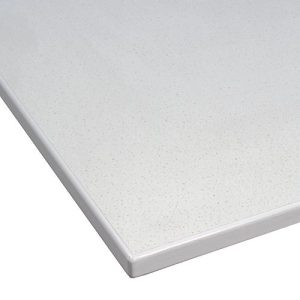 Treston LPL-Tischplatte QuatreX, melaminharzbeschichtet, Kantenschutz, B 1230 x T 750 x H 25 mm, lichtgrau RAL 7035