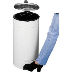 Tret Mülleimer Euro Pedal, für den Innenbereich, Volumen 60 l, Griff & Deckel, Ø 350 x H 700 mm, Stahlblech pulverbeschichtet & Kunststoff, elfenbein Tret Mülleimer Euro Pedal, für den Innenbereich, Volumen 60 l, Griff & Deckel, Ø 350 x H 700 mm, Stahlblech pulverbeschichtet & Kunststoff, elfenbein