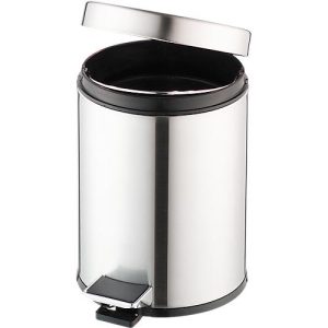 Tretabfalleimer aus Edelstahl, ø 200 x H 280 mm, 3 l Tretabfalleimer aus Edelstahl, ø 200 x H 280 mm, 3 l