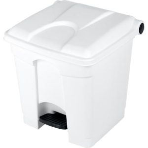Tretabfallsammler aus Polyethylen 30 l, weiß Tretabfallsammler aus Polyethylen 30 l, weiß