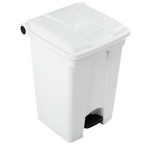 Tretabfallsammler aus Polyethylen 45 l, weiß Tretabfallsammler aus Polyethylen 45 l, weiß