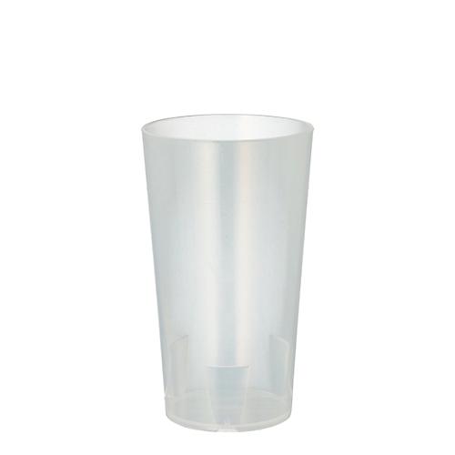 Trinkbecher Papstar, Mehrweg, 0,2 l, Ø 65 mm, mit Füllstrich & Stapelkante, unzerbrechlich, spülmaschinengeeignet, r, PP, transluzent, 10 Stück