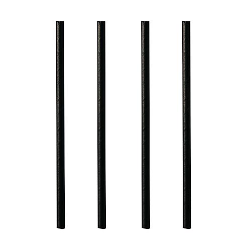 Trinkhalme Papstar, für Shakes, Einweg, L 250 x Ø 8 mm, aus FSC®-zertifiziertem Papier, schwarz, 100 Stück