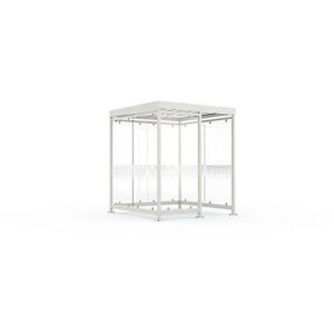 Überdachungssystem WSM Köln K2 c/b, B 2165 x T 2165 x H 2510 mm, Bausatz, grauweiß RAL 9002