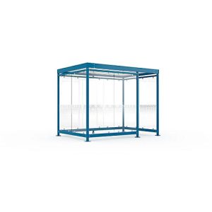 Überdachungssystem WSM Köln K3 d/b, B 3180 x T 2165 x H 2510 mm, Bausatz, grauweiß RAL 9002