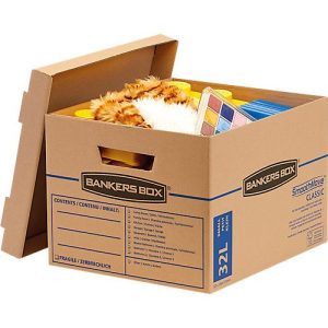 Umzugsbox SmoothMove, 2-lagige Wellenpappe, abnehmbarer Deckel, Beschriftungsfeld, H 260 x B 325 x T 375 mm, 32 L, 10 Stück