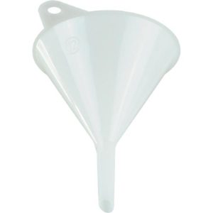 Universaltrichter, Ø 140 mm, Polyethylen (HDPE), lebensmittelecht, mit Öse und Entlüftungsrippen Universaltrichter, Ø 140 mm, Polyethylen (HDPE), lebensmittelecht, mit Öse und Entlüftungsrippen