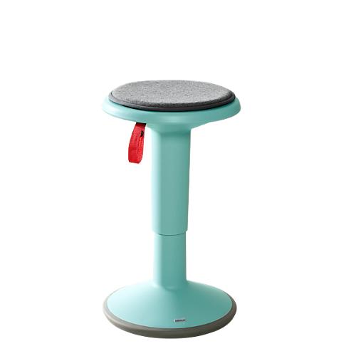 UPis1 Mehrzweck-Hocker, mit Sitzkissen, höhenverstellbar, türkis