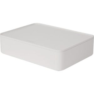 Utensilienbox HAN Allison Smart-Organizer, stapelbar, mit Deckel, rutschfeste Gummifüße, ABS-Kunststoff, weiß