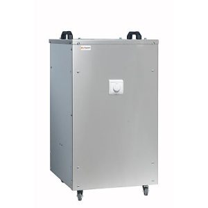 UVC Luftreiniger Flatlift Größe L, Leistung 116 W, bis 1450 m³/h, für Raumgrößen bis 150 m², bis 8000 h, Rollen, Edelstahl, B 490 x T 490 x H 860 mm