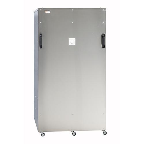 UVC Luftreiniger Flatlift Größe XL, Leistung 220 W, bis 4410 m³/h, für Raumgrößen bis 500 m², bis 8000 h, Rollen, Edelstahl, B 813 x T 813 x H 1600 mm
