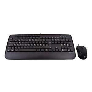 V7 CKU300FR – Tastatur-und-Maus-Set – USB – AZERTY – Französisch – Schwarz