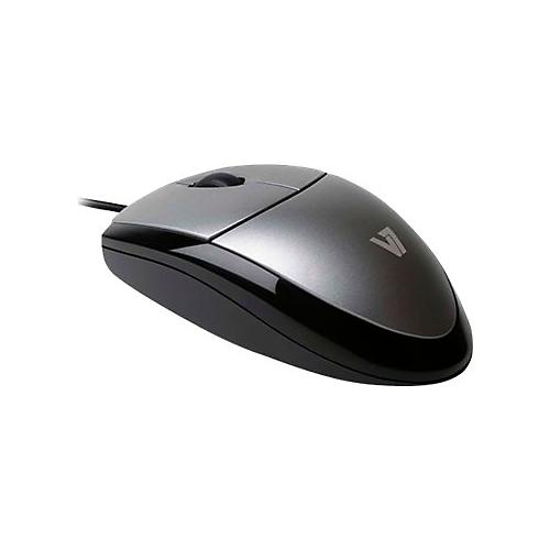 V7 MV3000 full sized Plug & Play USB optical LED mouse - Maus - optisch - 3 Tasten - kabelgebunden - USB