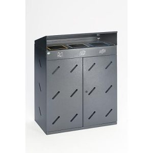 VAR Wertstoffsammelstation, 3-fach, antiksilber
