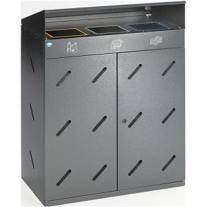 VAR Wertstoffsammelstation, 3-fach, eisenglimmer VAR Wertstoffsammelstation, 3-fach, eisenglimmer