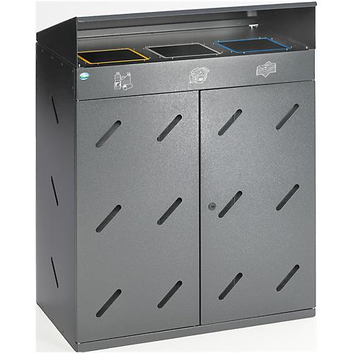 VAR Wertstoffsammelstation, 3-fach, eisenglimmer