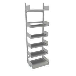 Variabo Freiarmregal, Grundfeld, einseitig, 400 mm Fachbodentiefe, 750 x 2500 mm