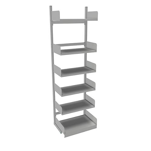 Variabo Freiarmregal, Grundfeld, einseitig, 400 mm Fachbodentiefe, 750 x 2500 mm
