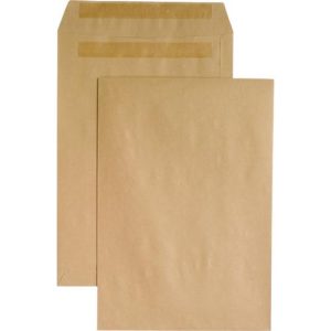 Versandtaschen Eurokuvert, B4, ohne Fenster, selbstklebend, 250 Stück, Papier, braun