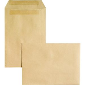 Versandtaschen Eurokuvert, C5, ohne Fenster, selbstklebend, 500 Stück, Papier, braun