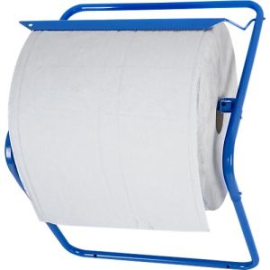 Wandhalter für Putztuchrollen, für Rollenbreite 400 mm, B 490 x T 300 x H 410 mm, Metall pulverbeschichtet Wandhalter für Putztuchrollen, für Rollenbreite 400 mm, B 490 x T 300 x H 410 mm, Metall pulverbeschichtet