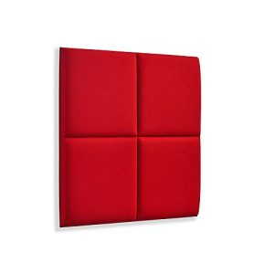 Wandpaneele m. Magnetbefestigung, B 604 x T 604 x H 47 mm, versch. 4 Square-Design, feuerrot Wandpaneele m. Magnetbefestigung, B 604 x T 604 x H 47 mm, versch. 4 Square-Design, feuerrot