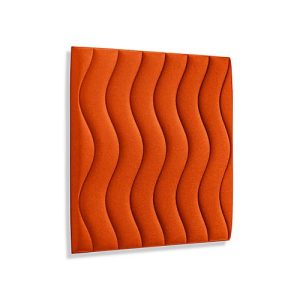 Wandpaneele m. Magnetbefestigung, B 604 x T 604 x H 47 mm, versch. Waves-Design, orange Wandpaneele m. Magnetbefestigung, B 604 x T 604 x H 47 mm, versch. Waves-Design, orange