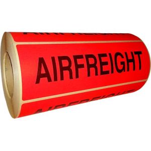 Warnetiketten Airfreight, 500 Stück