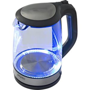 Wasserkocher exquisit WK 3501 swg, 2200 W, 2 l, mit Innenbeleuchtung, 360° drehbar, Glas
