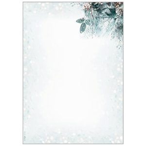 Weihnachts-Motivpapier ‚Eucalyptus magic‘, 90g Feinpapier, FSC Mix Credit, Inkjet- & Laserdrucker, 100 Blatt, DIN A4