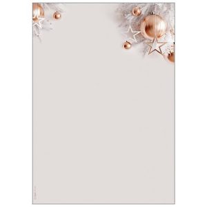 Weihnachtsmotiv-Papier ‚Christmas in rose gold‘, DIN A4, 90g Feinpapier, FSC Mix Credit, Inkjet- & Laserdrucker, 100 Blatt