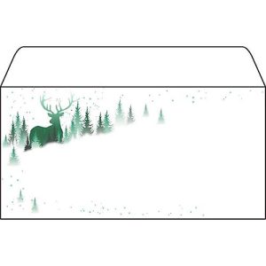 Weihnachtsumschlag ‚Christmas Forest‘, 25 Umschläge ohne Fenster, DIN Lang, Inkjet- & Laserdrucker Weihnachtsumschlag ‚Christmas Forest‘, 25 Umschläge ohne Fenster, DIN Lang, Inkjet- & Laserdrucker