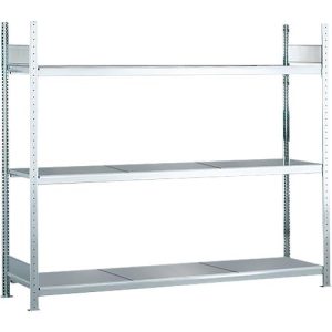 Weitspannregal Grundregal WS2000 – H2000 x B2500 x T600 mm, 3 Ebenen, Stahl Weitspannregal Grundregal WS2000 – H2000 x B2500 x T600 mm, 3 Ebenen, Stahl