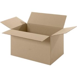 Wellpapp-Faltkartons, 1-wellig, 350 x 250 x 200 mm, braun