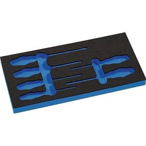 Wera Werkzeugeinlage Schlitz/PH, 1/3 Modul, Leereinlage, B 385 x T 185 x H 30 mm, Schaumstoff, schwarz