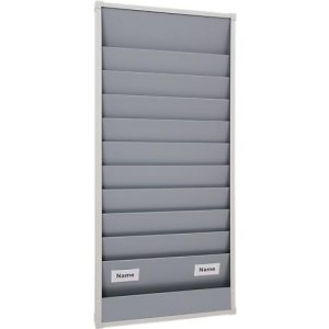 Werkstattplaner Eichner, 2-bahnig, 10 Schienen, für bis zu 20 Auftragstaschen des Formates A4, B 554 x H 1282 mm, Kunststoff, grau