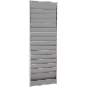 Werkstattplaner Eichner, 2-bahnig, 15 Schienen, für bis zu 30 Auftragstaschen des Formates A5, B 554 x H 1315 mm, Kunststoff, grau