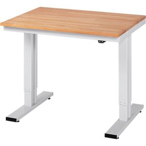 Werktisch Serie adlatus 300, Buche-Massiv-Platte, B 1000 x T 800 x H 720 – 1120 mm Werktisch Serie adlatus 300, Buche-Massiv-Platte, B 1000 x T 800 x H 720 – 1120 mm