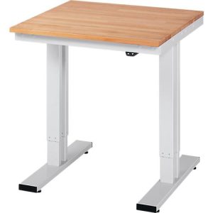 Werktisch Serie adlatus 300, Buche-Massiv-Platte, B 750 x T 800 H x 750 – 1120 mm