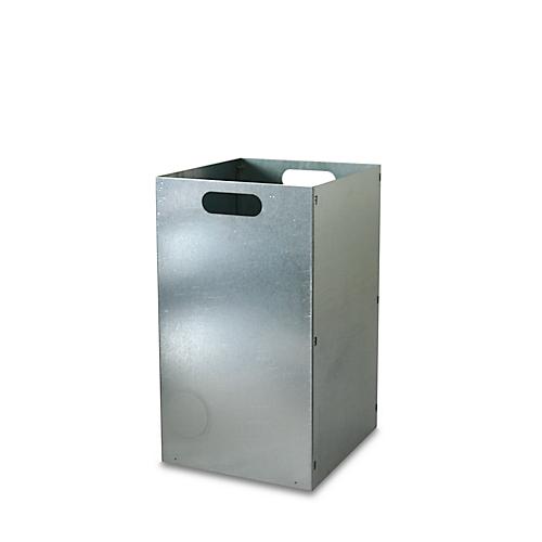 Wertstoffsammler, Volumen 87 l, mit Inneneimer, Stahl verzinkt, B 340 x T 380 x H 900 mm, orange