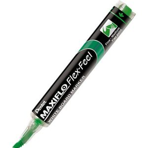 Whiteboardmarker Pentel Maxiflo Flex-Feel, Rundspitze mit variabler Strichstärke, integriertes Pumpsystem, Schreibfarbe grün, 12 Stück Whiteboardmarker Pentel Maxiflo Flex-Feel, Rundspitze mit variabler Strichstärke, integriertes Pumpsystem, Schreibfarbe grün, 12 Stück