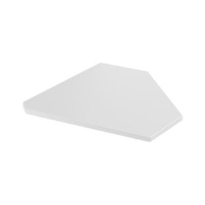 Winkelplatte, 90°, B 800 x T 800 mm, weiß/weißalu