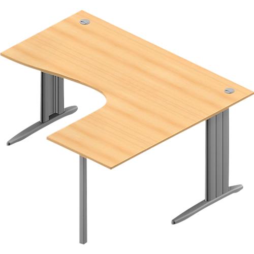 Winkelschreibtisch ARLON-OFFICE, B 1600 x T 1200 x H 730 mm, Buche-Dekor