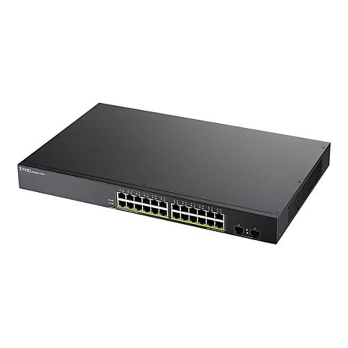 Zyxel GS1900-24HPv2 - Switch - Smart - 24 x 10/100/1000 (PoE) + 2 x 10/100/1000 - an Rack montierbar, wandmontierbar - PoE (170 W)